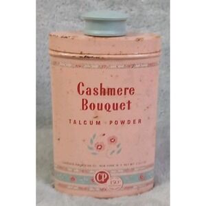 Cashmere Bouquet Talcum Powder 150 Yr Anniversary Tin w Powder Colgate Palmolive
